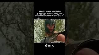 Crypto’s Too Volatile? This Bank Hodler Gets DESTROYED!  #CryptoMeme #shorts