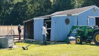 Moving the Old Building Lean-to