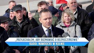 „Przyjechałem, aby rozmawiać o bezpieczeństwie" – Karol Nawrocki w Kolnie