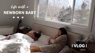 VLOG - our first 3 days at home with a newborn {adjusting, her first bath, new routines}