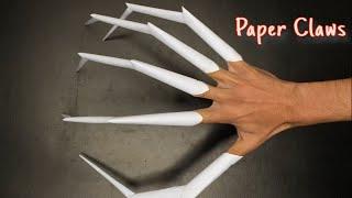 How to make Halloween Paper Claws | Origami claws | Paper dragon claws | paper craft