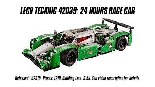 'Lego Technic 42039 24 Hours Race Car' Unboxing, Speed Build & Review | Sariel's LEGO Technic Den