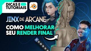 Como melhorar seu render final | Modelagem da Jinx no Blender: último episódio