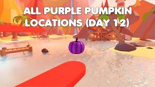 ALL PURPLE PUMPKIN LOCATIONS DAY 12 (30 PUMPKINS) in Adopt me!