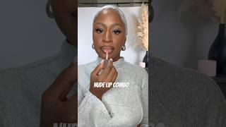Nude lip combo for dark skin #makeupforwoc #nudelipcombo