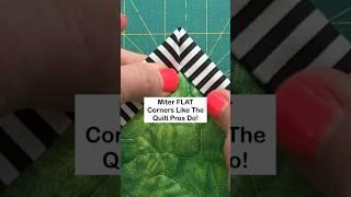 Flat Mitered Corners On Quilt Binding Just Like The Quilt Pros!