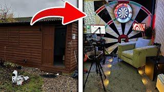 I Turned This Old Shed Into The ULTIMATE Darts Man Cave!