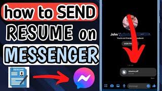 HOW TO SEND RESUME ON MESSENGER / SEND PDF DOCUMENTS IN MESSENGER