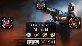 LOL Gameplay Graves (DK Lucid) VS  Jarvan IV | Patch 13.23 | KDA 10/2/13 