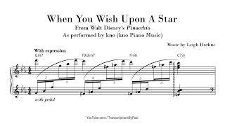 When You Wish Upon A Star - kno Piano Music - Sheet music transcription