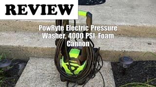 Review PowRyte Electric Pressure Washer - 4000 PSI, Foam Cannon & Tips (2025)