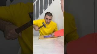 He smashed his phone with a hammer, thinking it was her chocolate bar