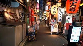 4K・ Tokyo night walk from Shimbashi to Tamachi・4K HDR