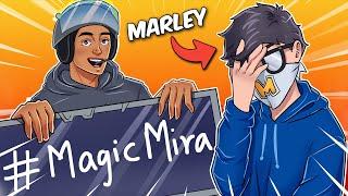 Showing Marley my GOOFY Mira Strats...