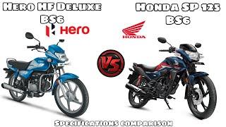 2020 Hero HF Deluxe BS6 VS 2020Honda SP 125 ,specifications comparison