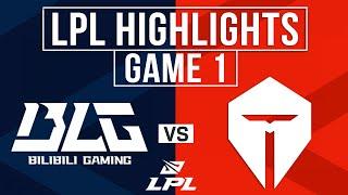 BLG vs TES Highlights Game 1 | LPL 2024 Summer Playoffs | Bilibili Gaming vs Top Esports