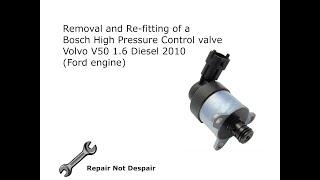 Bosch Suction control valve Remove/Repair - Volvo V50 - Fault Code P0089