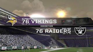 Madden NFL 08 PC Greatest Historical Teams Mod: 1976 Vikings vs 1976 Raiders (RIP John Madden)