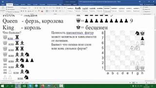 Вебинар 1. Группа начального обучения шахматам