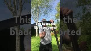 Beginners scythe blade honing technique. #asmr #garden #scythes #scything #blade #craft #sharp