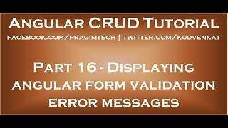 Displaying angular form validation error messages