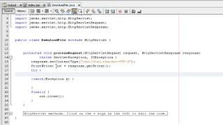 J2EE   Servlet Tutorials For Beginners  28  how to download file from server using servlets