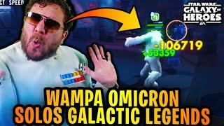 Wampa Omicron Solos Galactic Legends and MORE! Wampa Omicron Gameplay - Solo Machine in SWGoH