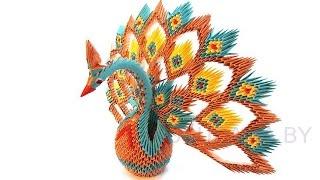 Modular origami. Peacock. Master Class.