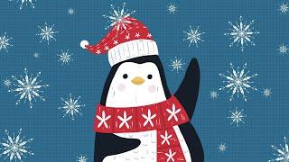 Christmas Penguin Digital Painting