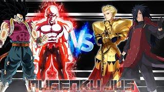 Jiren OP & Cumber SSJ3 vs Madara Uchiha & Gilgamesh OP ANIME MUGEN JUS Team Fight