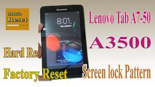 Hard reset Tap A7 50 A3500 bypass screen lock pattern