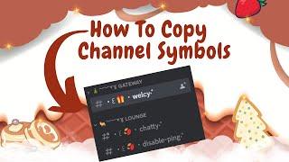 How to copy symbols from channels | discord tutorial | 2023