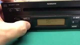 Nissan micro / Nissan note radio code entry instructions