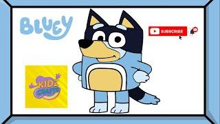 Drawing and Coloring Bandit Heeler | Bluey | Kidz Crafts