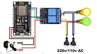 NodeMCU ESP8266 Relay Control | Blynk App | IOT Home Automation