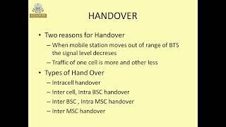 GSM Mobility management and Security