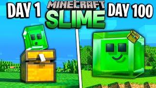 I Survived 100 Days as a SLIME in Minecraft