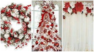 Christmas decorations ideas |Red Christmas | White Christmas decorations | holidays decoration