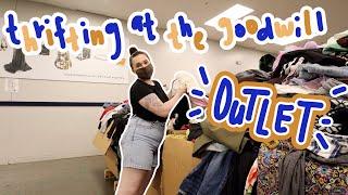 Come THRIFT SHOPPING at the GOODWILL OUTLET with me + Try on Haul // the BEST VINTAGE finds!