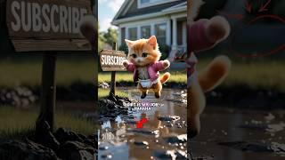 The Orange Kitten Confuses Mom and Dad #cat #funny #shorts #funnycats #funnyvideos