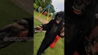 Gorilla prank with public Reaction I miracletom prank l#shorts #prank #trending