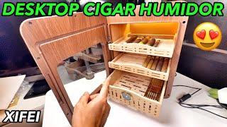 【Review¹²¹】Premium XIFEI Cigar Humidor: LED & Cedar Shelves! 