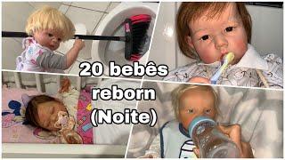 ROTINA DOS MEUS 20 BEBÊS REBORN (PARTE 3 - NOITE) | SOPHIE DE CASTIGO E XIXI NA CAMA| GABI REBORN