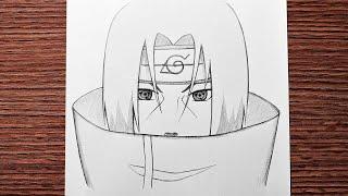 Easy anime drawing | how to draw Itachi - [Naruto] step-by-step