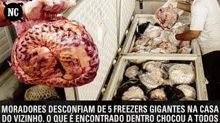 Moradores desconfiam de 5 freezers gigantes na casa do vizinho. O que é encontrado dentro choca...