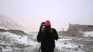 Mt. Sherman Colorado 14er with extreme winter weather conditions