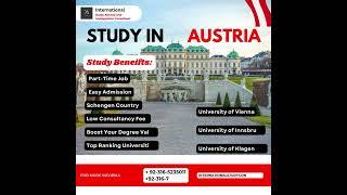 Study in Austria  for International Students | Admission Open 2025 Intake | Scholarship Available
