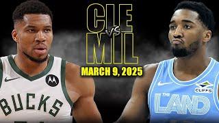 Cleveland Cavaliers vs Milwaukee Bucks Full Game Highlights - March 9, 2025 | 2024-25 NBA Season