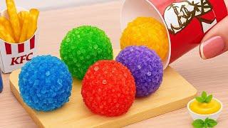Best Of Fast Food Recipe  How To Make Miniature Rainbow KFC Popcorn Chicken  Miniverse
