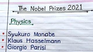 List Of Nobel Prize ( 2021 ) In Different Field ll KPD point life ll